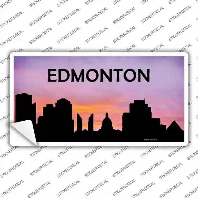 LP-8735s-XL 12 x 6 in. Edmonton Silhouette Novelty Sticker Decal - Extra Large