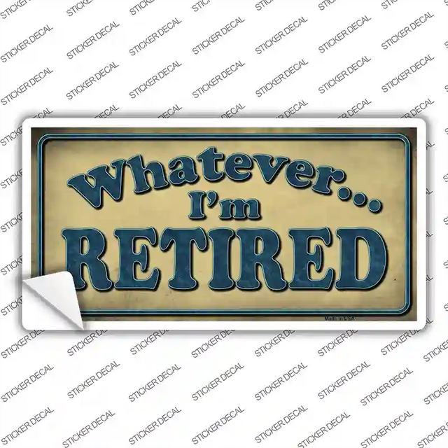 LP-8767s-L 9 x 4.5 in. Retired Novelty Sticker Decal - Large