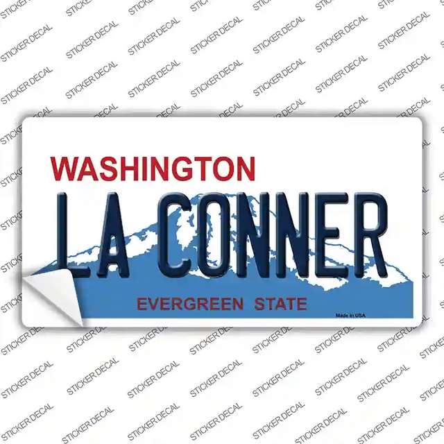 LP-8830s-L 9 x 4.5 in. La Conner Washington Novelty Sticker Decal - Large