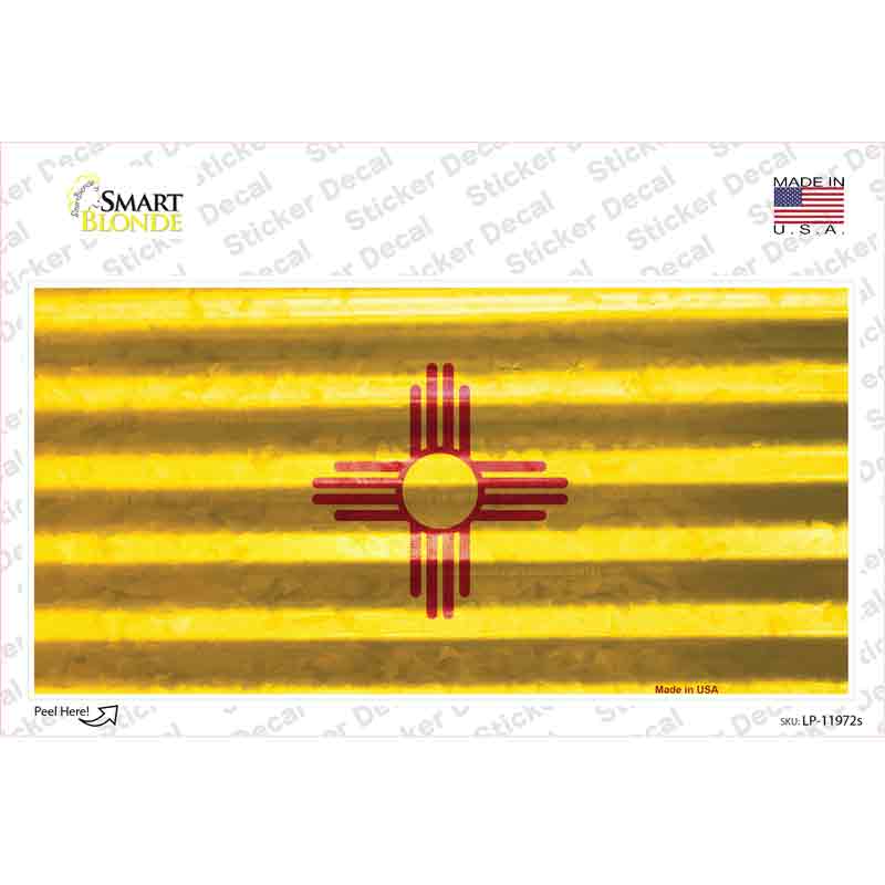 LP-11972s-M 6 x 3 in. Mexico Corrugated Flag Novelty Sticker Decal - Medium