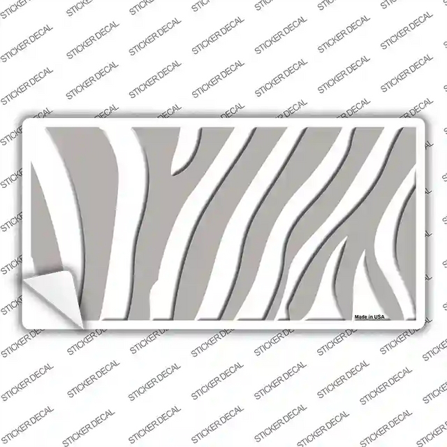 LP-2908s-XL 12 x 6 in. Grey White Zebra Novelty Sticker Decal - Extra Large