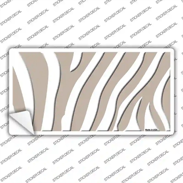 LP-2912s-L 9 x 4.5 in. Tan White Zebra Novelty Sticker Decal - Large