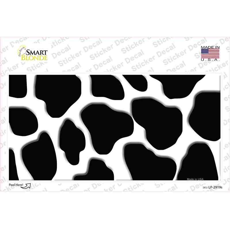 LP-2919s-M 6 x 3 in. Black White Giraffe Novelty Sticker Decal - Medium