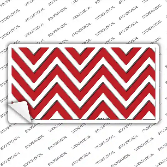 LP-4473s-L 9 x 4.5 in. Red Chevron Novelty Sticker Decal - Large