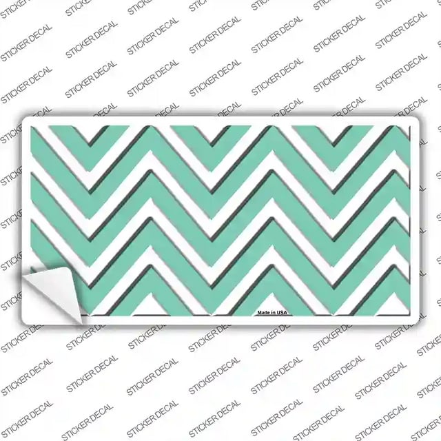 LP-4481s-L 9 x 4.5 in. Mint Chevron Novelty Sticker Decal - Large