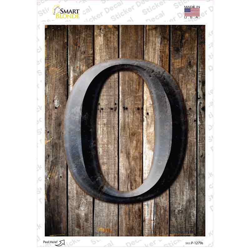 P-1279s-M 6 x 4.5 in. Letter O Novelty Rectangle Sticker Decal - Medium
