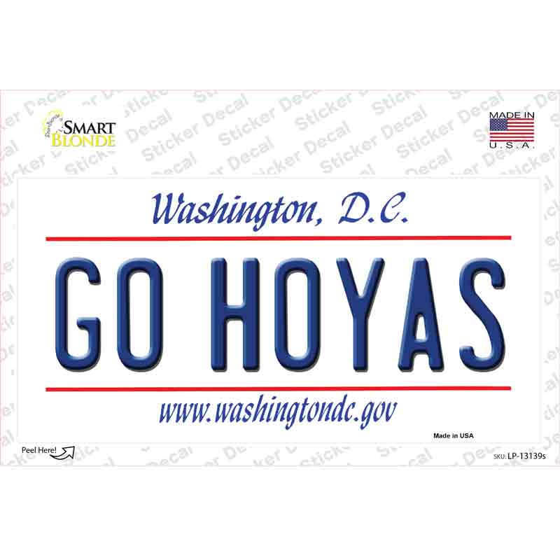 LP-13139s-M 6 x 3 in. Go Hoyas Novelty Sticker Decal - Medium
