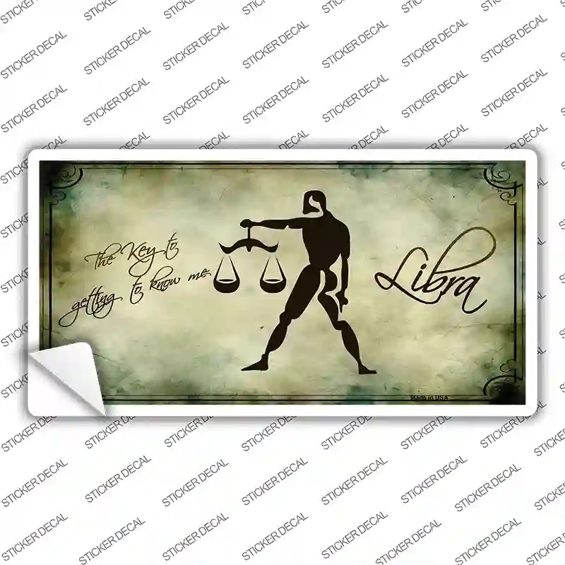 LP-1328s-S 3 x 1.5 in. Libra Zodiac Novelty Sticker Decal - Small