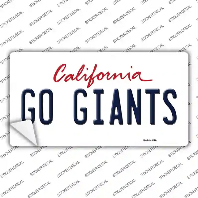 LP-13337s-XL 12 x 6 in. Go Giants Novelty Sticker Decal - Extra Large