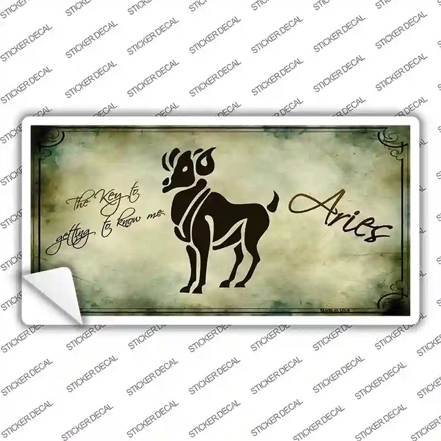 LP-1333s-L 9 x 4.5 in. Aries Zodiac Novelty Sticker Decal - Large