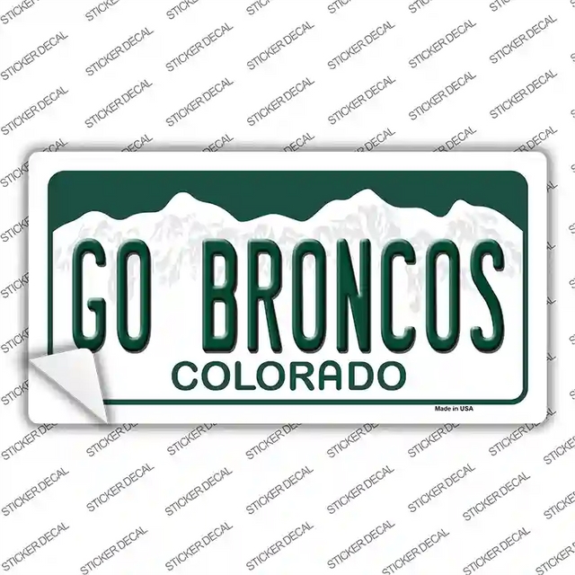 LP-13353s-XL 12 x 6 in. Go Broncos Novelty Sticker Decal - Extra Large