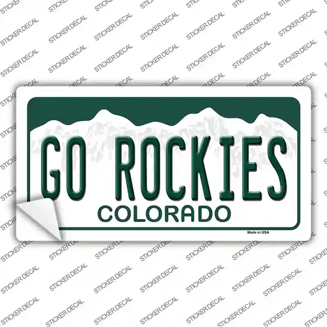 LP-13355s-L 9 x 4.5 in. Go Rockies Novelty Sticker Decal - Large