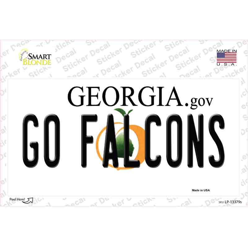 LP-13379s-M 6 x 3 in. Go Falcons Novelty Sticker Decal - Medium