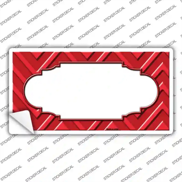 LP-4986s-L 9 x 4.5 in. Light Red Chevron Novelty Sticker Decal - Large