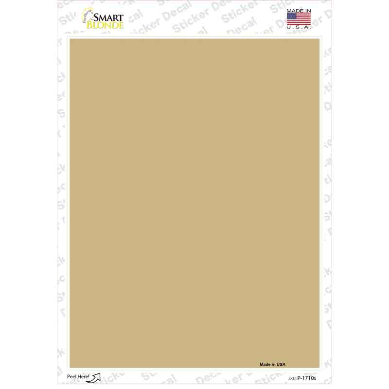 P-1710s-M 6 x 4.5 in. Gold Blank Novelty Rectangle Sticker Decal - Medium