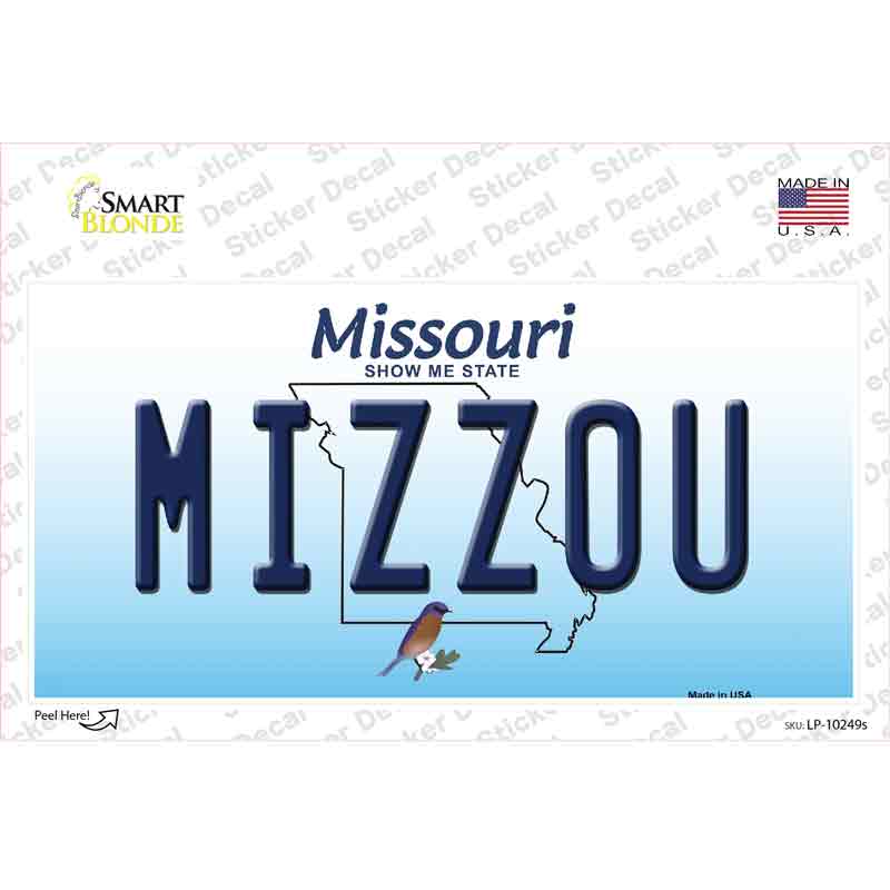 LP-10249s-M 6 x 3 in. Mizzou Missouri Novelty Sticker Decal - Medium