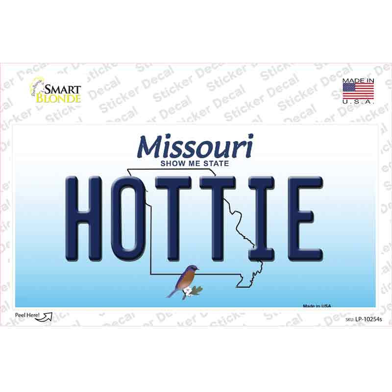 LP-10254s-M 6 x 3 in. Hottie Missouri Novelty Sticker Decal - Medium