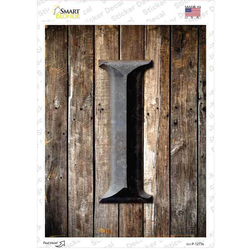 P-1273s-M 6 x 4.5 in. Letter I Novelty Rectangle Sticker Decal - Medium