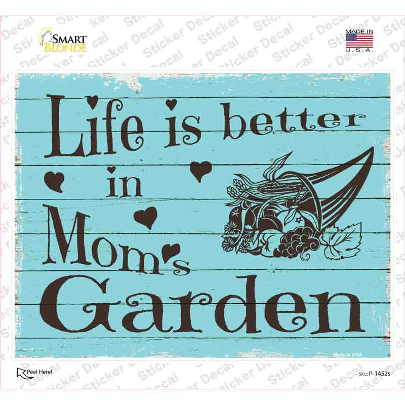 P-1452s-M 6 x 4.5 in. Moms Garden Novelty Rectangle Sticker Decal - Medium