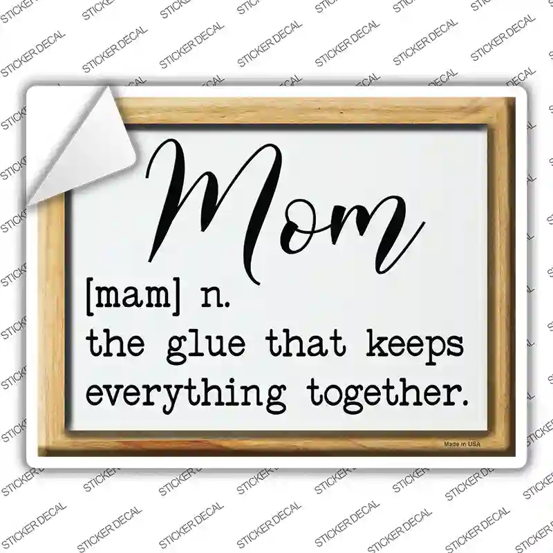 P-3993s-S 3 x 2.2 in. Mom Definition Novelty Rectangle Sticker Decal - Small