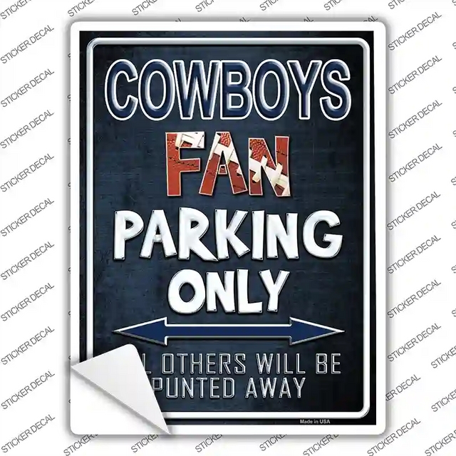 P-2019s-XL 12 x 9 in. Cowboys Novelty Rectangle Sticker Decal - Extra Large