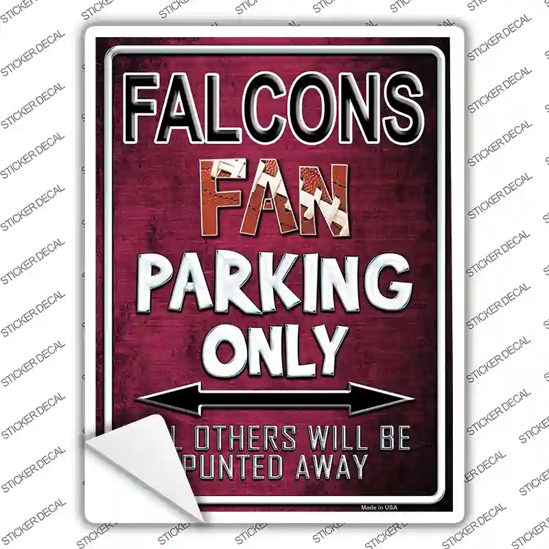 P-2022s-S 3 x 2.2 in. Falcons Novelty Rectangle Sticker Decal - Small