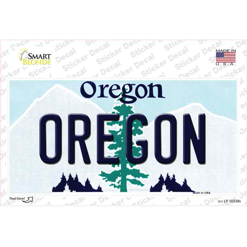 LP-10338s-M 6 x 3 in. Oregon Novelty Sticker Decal - Medium