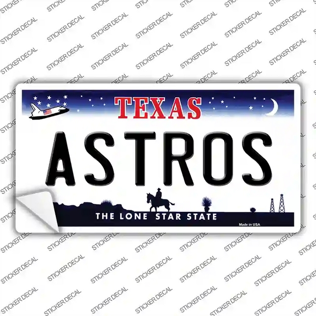 LP-2083s-XL 12 x 6 in. Astros Texas State Novelty Sticker Decal - Extra Large