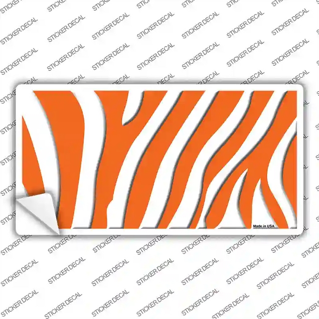 LP-2206s-XL 12 x 6 in. Orange White Zebra Novelty Sticker Decal - Extra Large