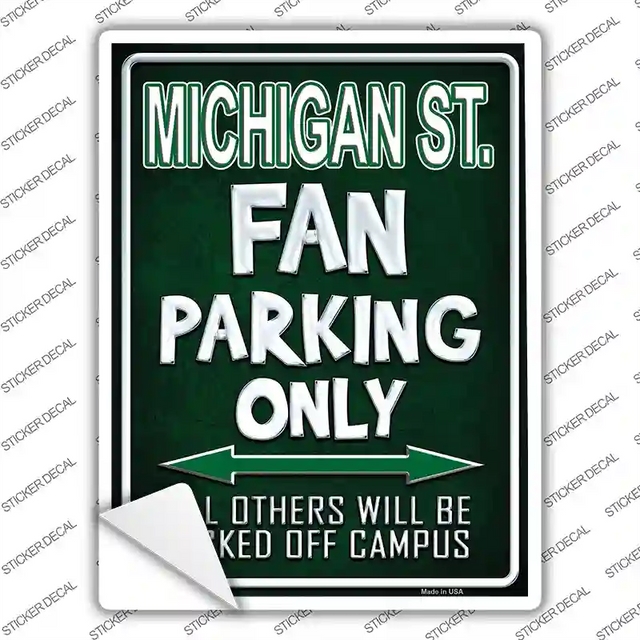 P-286s-XL 12 x 9 in. Michigan State Novelty Rectangle Sticker Decal - Extra Large