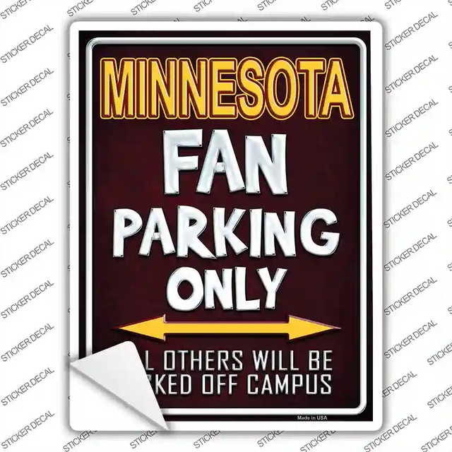 P-288s-XL 12 x 9 in. Minnesota Novelty Rectangle Sticker Decal - Extra Large