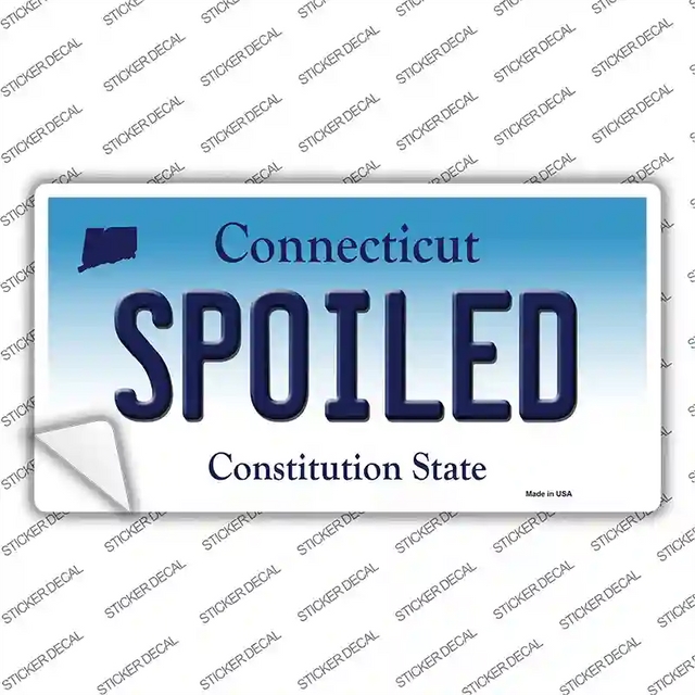 LP-10913s-L 9 x 4.5 in. Spoiled Connecticut Novelty Sticker Decal - Large