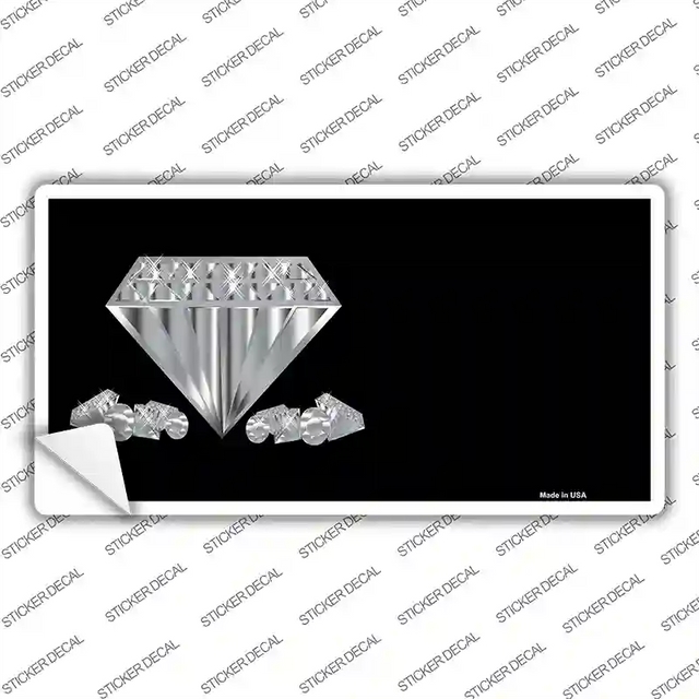 LP-4211s-XL 12 x 6 in. Diamonds Offset Novelty Sticker Decal - Extra Large
