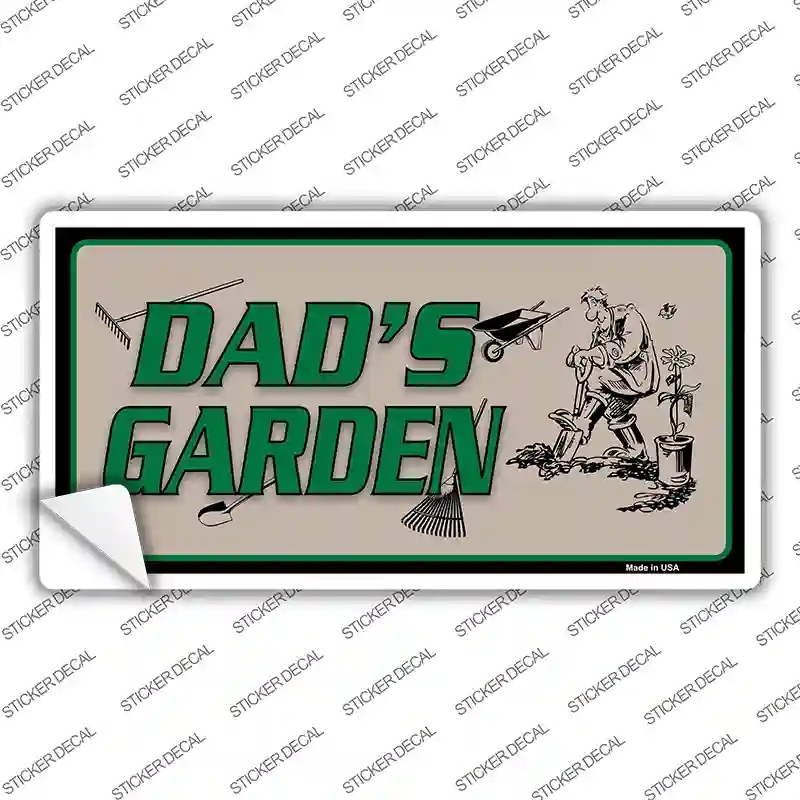 LP-4289s-S 3 x 1.5 in. Dads Garden Novelty Sticker Decal - Small