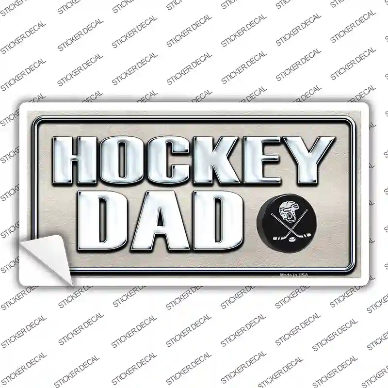 LP-8567s-S 3 x 1.5 in. Hockey Dad Novelty Sticker Decal - Small