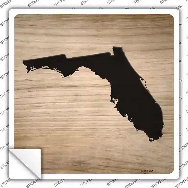 SQ-1061s-L 9 x 9 in. Florida Shape Letter Tile Novelty Square Sticker Decal - Large