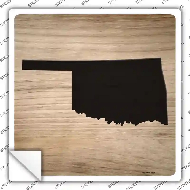 SQ-1088s-L 9 x 9 in. Oklahoma Shape Letter Tile Novelty Square Sticker Decal - Large