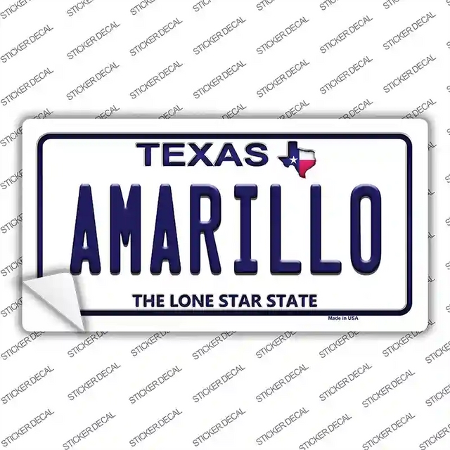LP-9376s-L 9 x 4.5 in. Amarillo Texas Novelty Sticker Decal - Large
