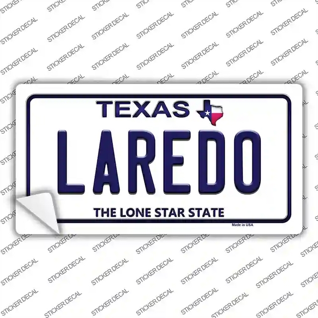 LP-9377s-L 9 x 4.5 in. Laredo Texas Novelty Sticker Decal - Large