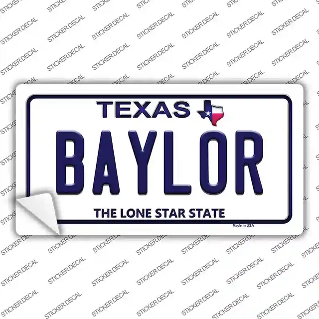 LP-9380s-XL 12 x 6 in. Baylor Texas Novelty Sticker Decal - Extra Large