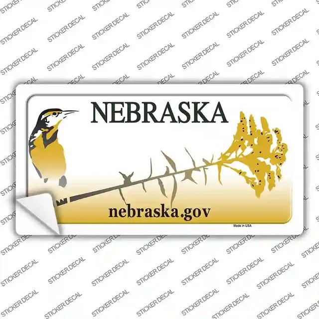 LP-9498s-L 9 x 4.5 in. Nebraska Novelty Sticker Decal - Large