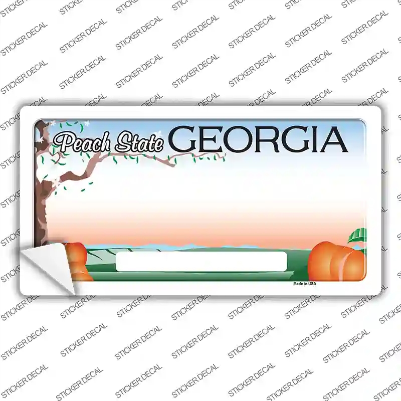 LP-9500s-S 3 x 1.5 in. Georgia Rusty Background Novelty Sticker Decal - Small