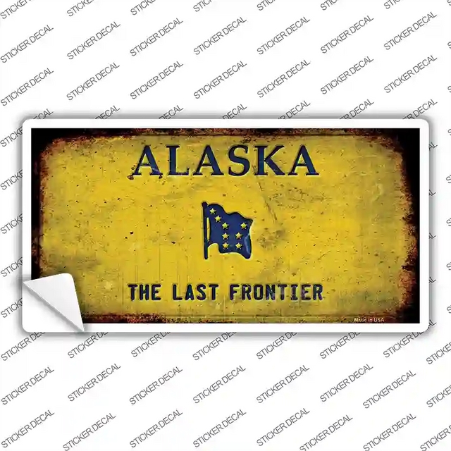 LP-9510s-XL 12 x 6 in. Alaska Rusty Novelty Sticker Decal - Extra Large