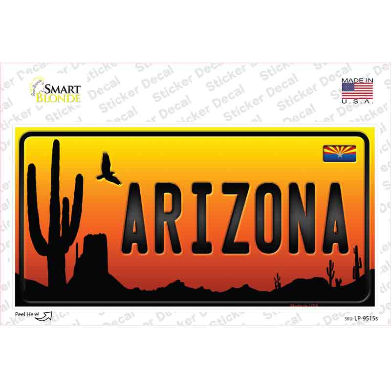 LP-9515s-M 6 x 3 in. Arizona Scenic Novelty Sticker Decal - Medium