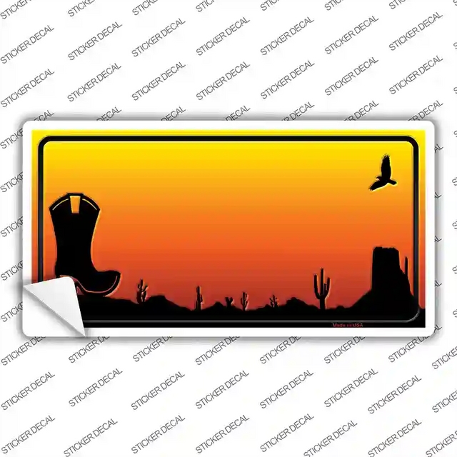 LP-9527s-L 9 x 4.5 in. Boot Blank Scenic Novelty Sticker Decal - Large