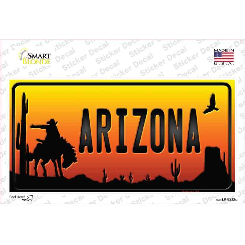 LP-9532s-M 6 x 3 in. Rodeo Arizona Scenic Novelty Sticker Decal - Medium