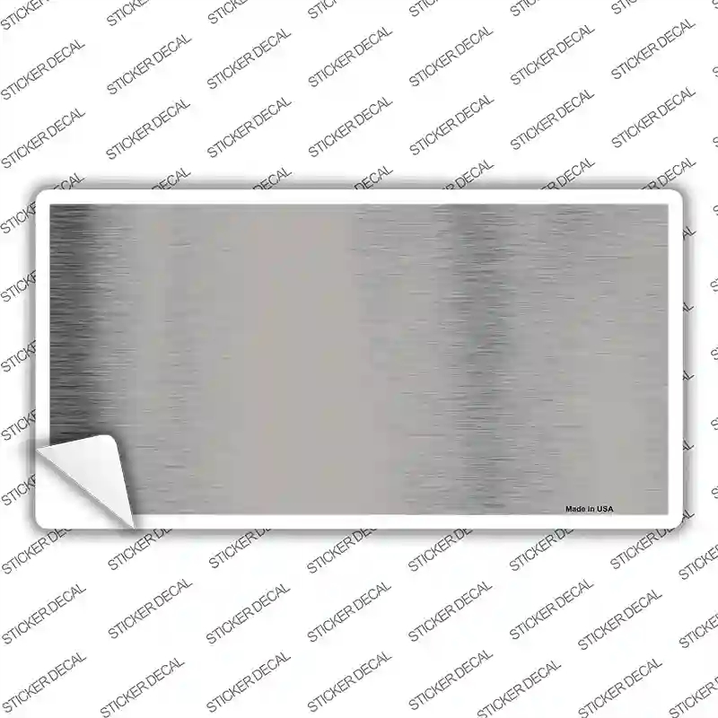 LPC-1006s-S 3 x 1.5 in. Grey Metallic Solid Novelty Sticker Decal - Small