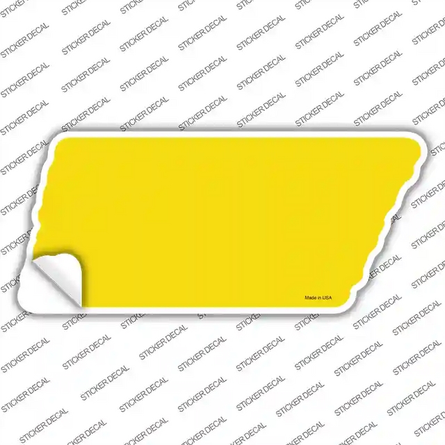 TN-005s-XL 13.5 x 6 in. Yellow Solid Novelty Tennessee Shape Sticker Decal - Extra Large
