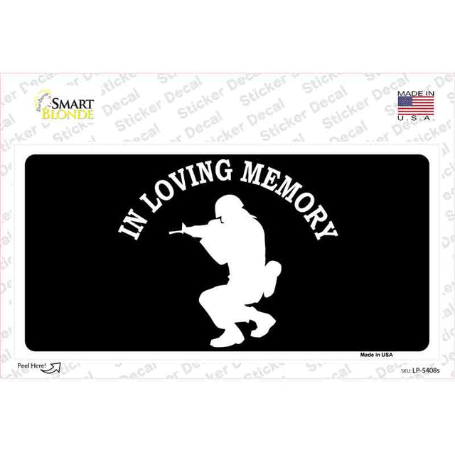 LP-5408s-XL 12 x 6 in. Loving Memory Squatting Novelty Sticker Decal - Extra Large