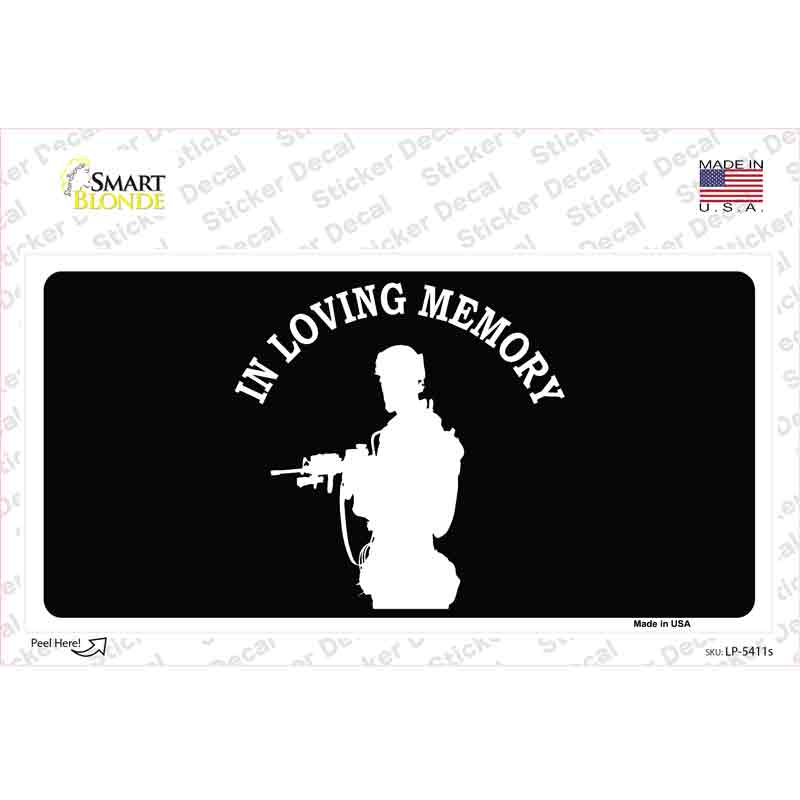 LP-5411s-M 6 x 3 in. Loving Memory Standing Novelty Sticker Decal - Medium